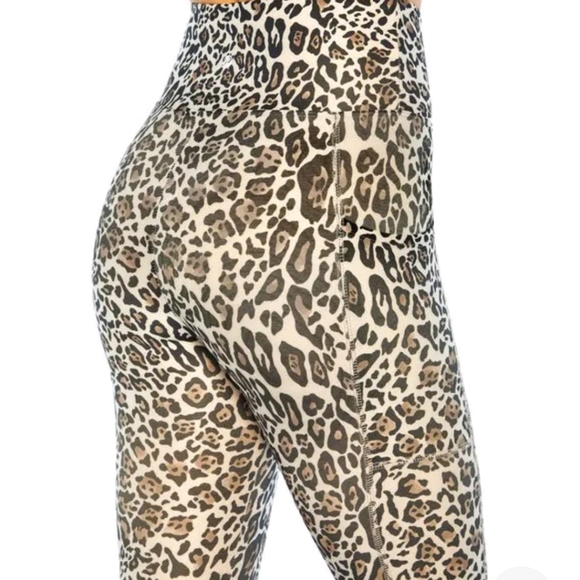 Bally High Waisted Leopard Print Sport Leggings - Picture 3 of 10